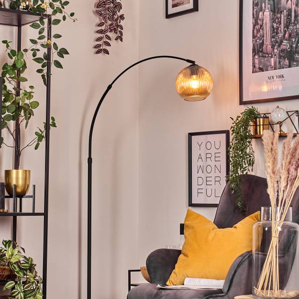 Stehlampe Cesaro Orange - Aluminium - Klarglas - Marmor - 101 x 185 x 72 cm