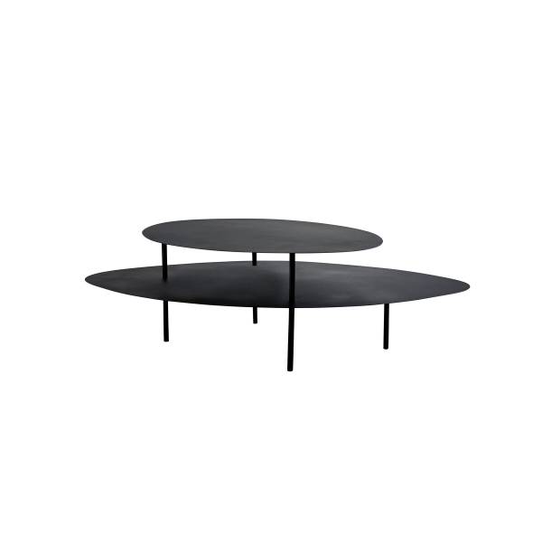 Couchtisch Judith Schwarz - Stahl - 120 x 35 x 77 cm