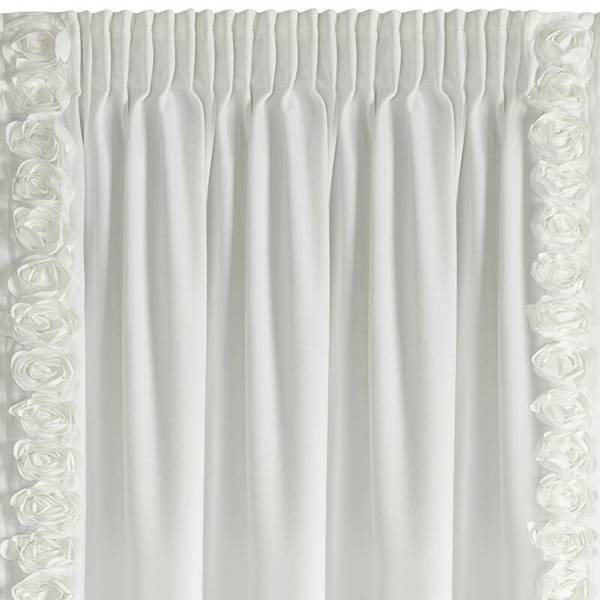 Vorhang ROSES Weiß - Textil - 140 x 1 x 270 cm