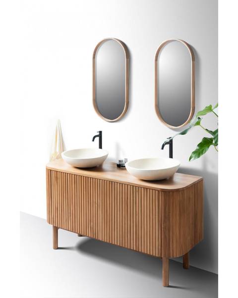 Meuble de salle de bain Orma Marron - Bois massif - 50 x 78 x 50 cm