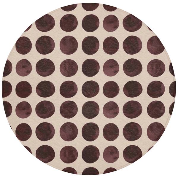 BADEMATTE Punkte Rot - Microfaser - 70 x 70 x 1 cm