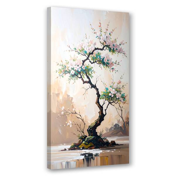 Tableau déco Arbre Bonsaï Fleurs 60 x 120 cm