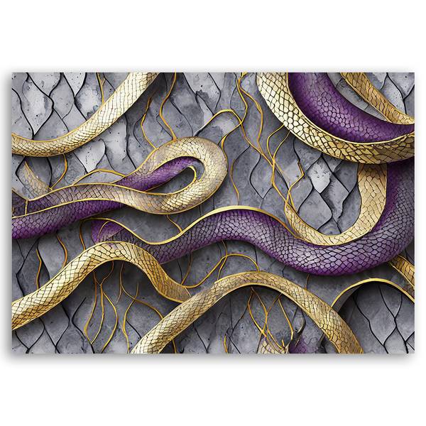 Wandbild schlange textur glamour 120 x 80 cm