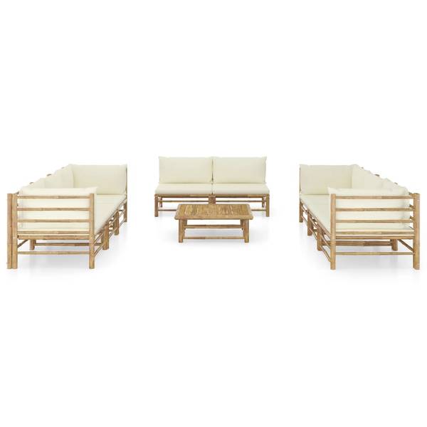 Garten-Lounge-Set 3009675-28 9-teilig Braun - Creme - Weiß