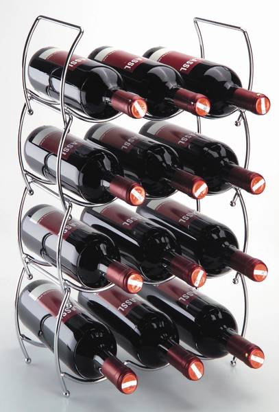 Weinregal GIOVANNI Grau - Metall - 33 x 49 x 14 cm