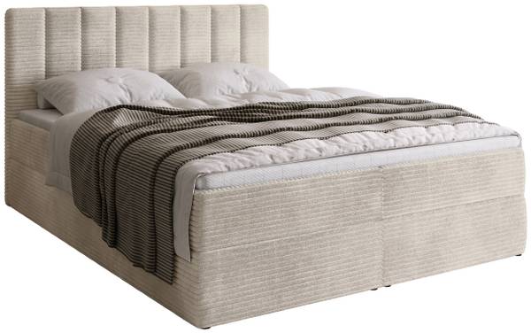 Boxspringbett DENVER Creme - Breite: 140 cm - Liegefläche Breite: 140 cm