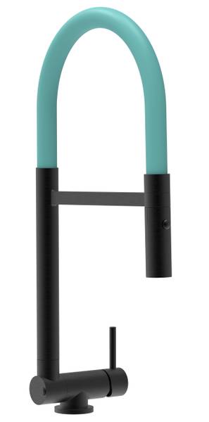 Vorfenster Armatur 4,5cm mit Brause Türkis - Metall - 35 x 45 x 5 cm