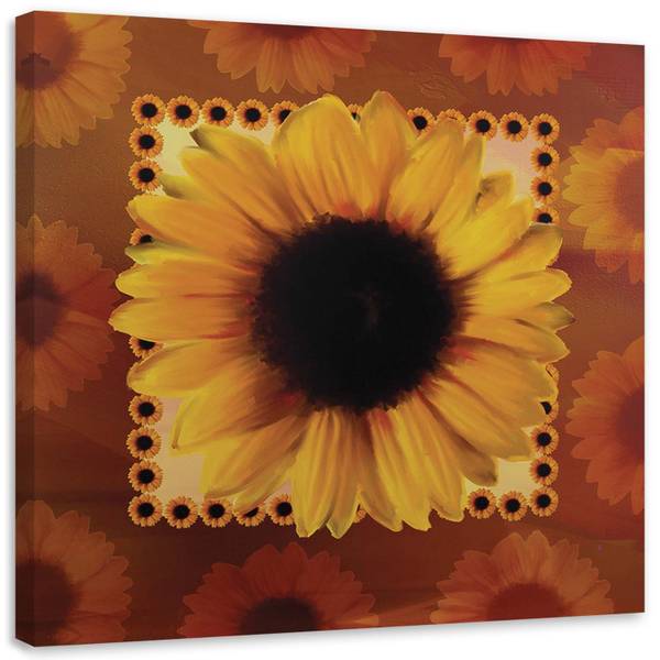 Tableau déco tournesol de petits 30 x 30 cm