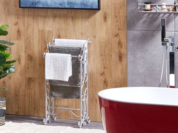 Handtuchständer CHILLAN Grau - Metall - 45 x 90 x 34 cm