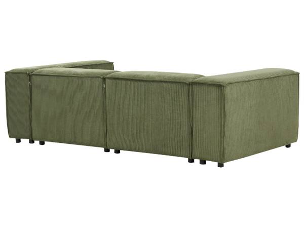 2-Sitzer Sofa APRICA Schwarz - Grün - Naturfaser - 240 x 68 x 119 cm