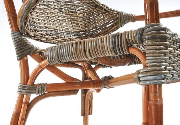 Rattanstuhl TARA Braun - Rattan - 60 x 78 x 59 cm