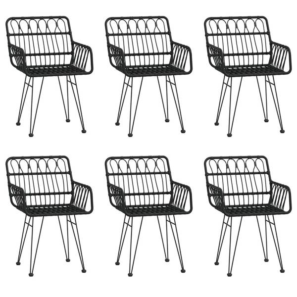 Tuinset 3029192-3 set van 7 zwart - 80 x 160 cm