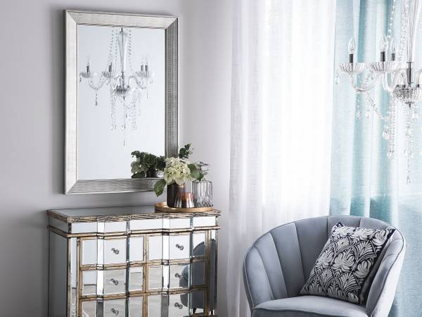 Wandspiegel BUBRY Silber - Kunststoff - 61 x 91 x 3 cm