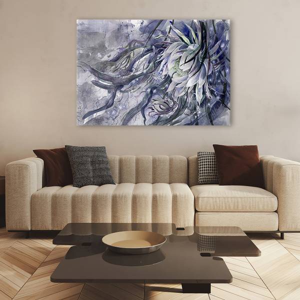 Tableau déco fleur de la reine 120 x 80 cm