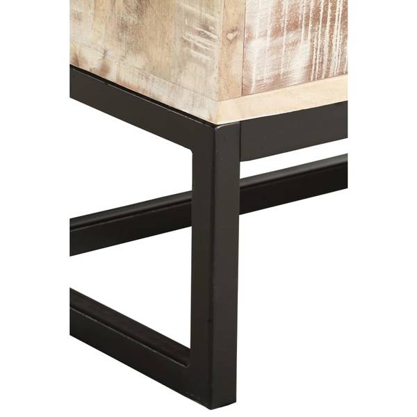 Couchtisch M603553 Weiß - Massivholz - 117 x 30 x 117 cm