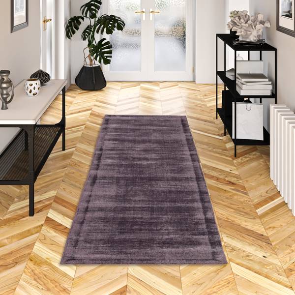 Luxus Designer Teppich Läufer Roma Flieder