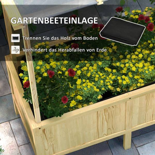 Hochbeet 845-987V00ND Braun - Massivholz - 60 x 152 x 110 cm