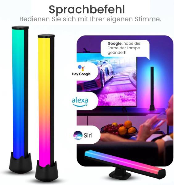 Monitor-Beleuchtung Smart 2er-Set Schwarz - Metall - Kunststoff - 3 x 30 x 3 cm