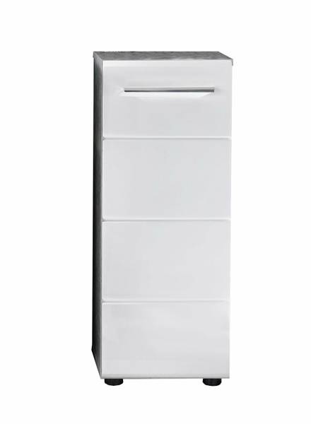 Meuble bas ALPHA Blanc - Bois manufacturé - 32 x 82 x 28 cm