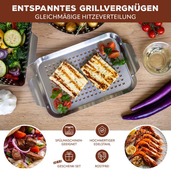 Grillplatte 14079 (2er-Set) 32 x 19 cm