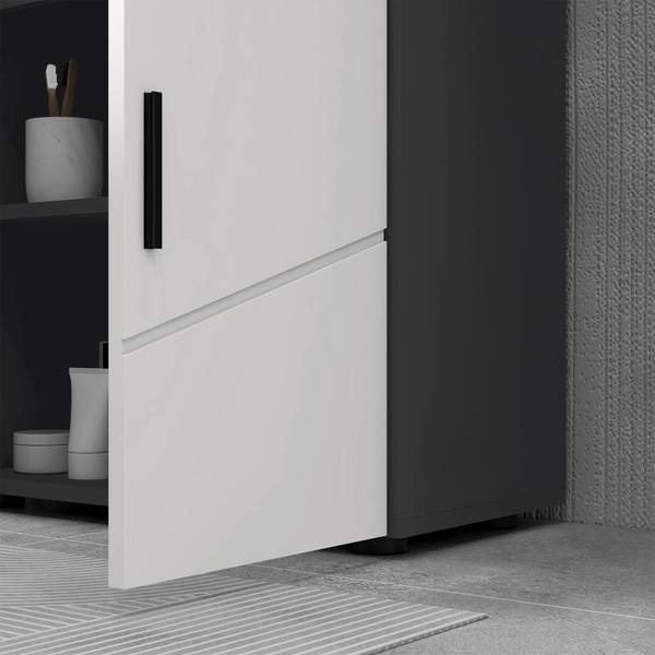 Badezimmerschrank 834-619V90LG Grau - Holzwerkstoff - 30 x 60 x 60 cm