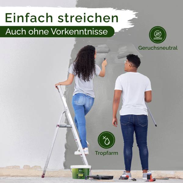 Wandfarbe   AttractiveAnchovies Grau - Harz - 21 x 18 x 39 cm