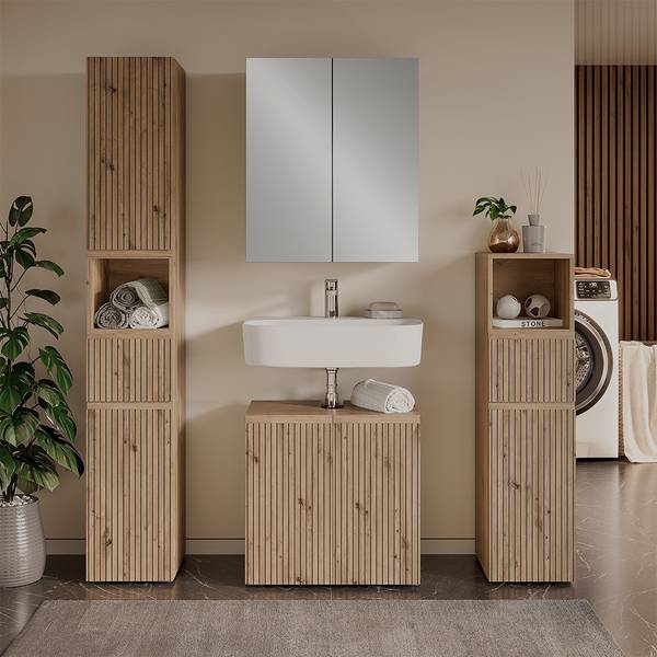 Waschbeckenunterschrank Takumi 58460 Braun - Holzwerkstoff - 60 x 58 x 35 cm