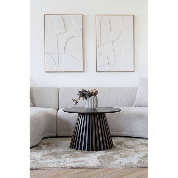 Pot de fleurs Chaves Gris - En partie en bois massif - 16 x 16 x 16 cm