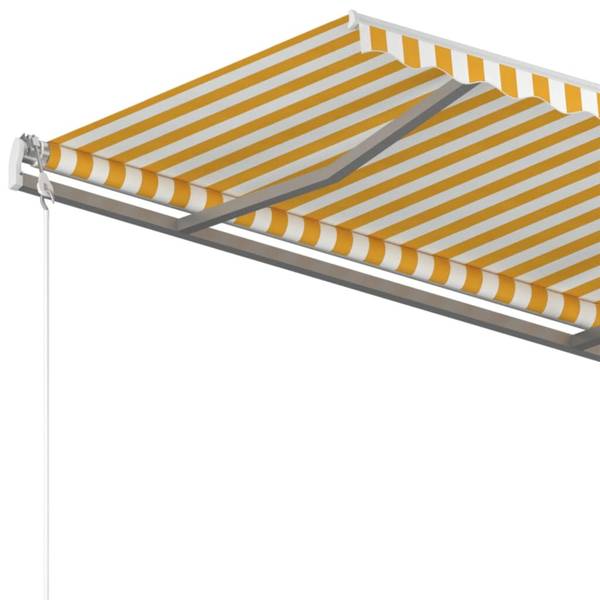 Auvent rétractable 3006541-2 Jaune - Polyester - Aluminium - 350 x 350 x 400 cm