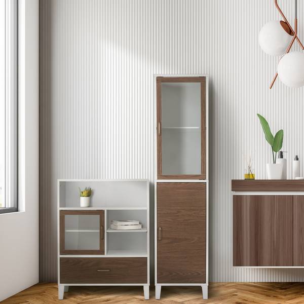 Bad freistehender Lagerschrank Holzwerkstoff - 66 x 87 x 66 cm