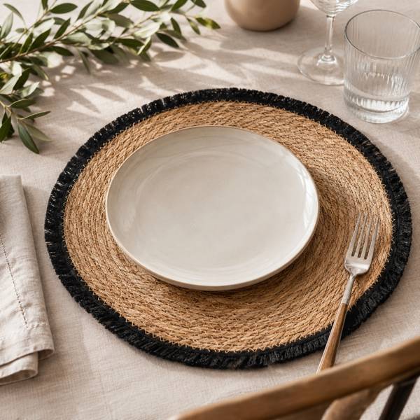 Tischset 13082 Beige - Naturfaser - 41 x 1 x 41 cm