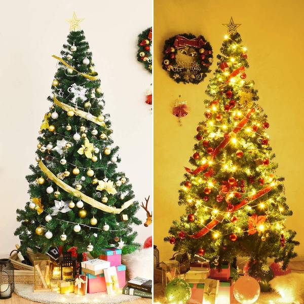 Künstlicher Weihnachtsbaum Grün - Kunststoff - 100 x 240 x 110 cm