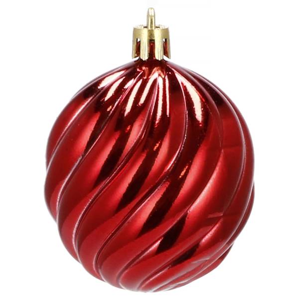 Weihnachtskugel 20 Stück Rot - Kunststoff - 6 x 6 x 6 cm