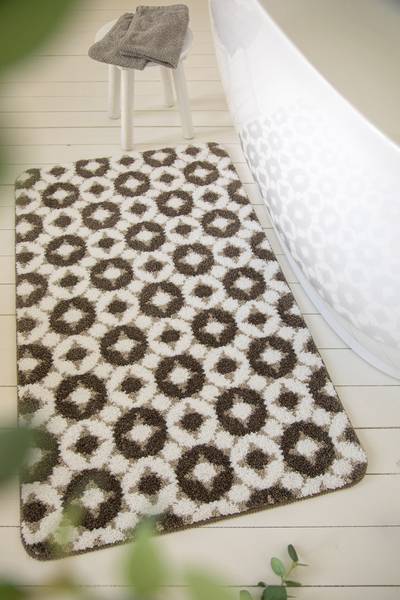 Badematte J&J Beige - Braun - 60 x 100 cm