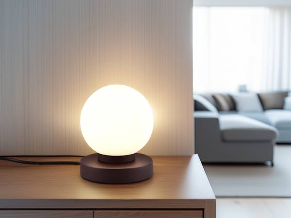Tischlampe Rostfarbig Weiß Touch dimmbar Braun - Weiß