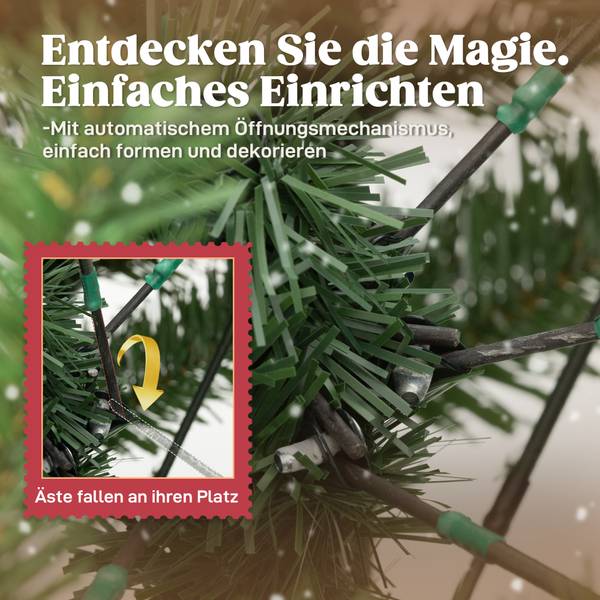 Weihnachtsbaum 83C-150V00GN Grün - Kunststoff - 115 x 180 x 115 cm