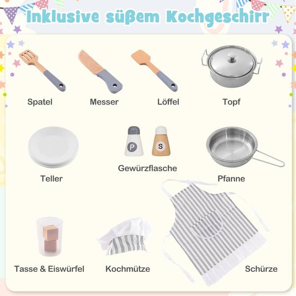 Eck Spielküche FY32202 Weiß - Holzwerkstoff - 92 x 94 x 122 cm