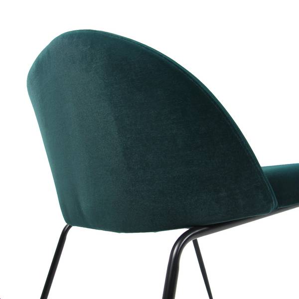 Chaise VELVO Bleu pétrole