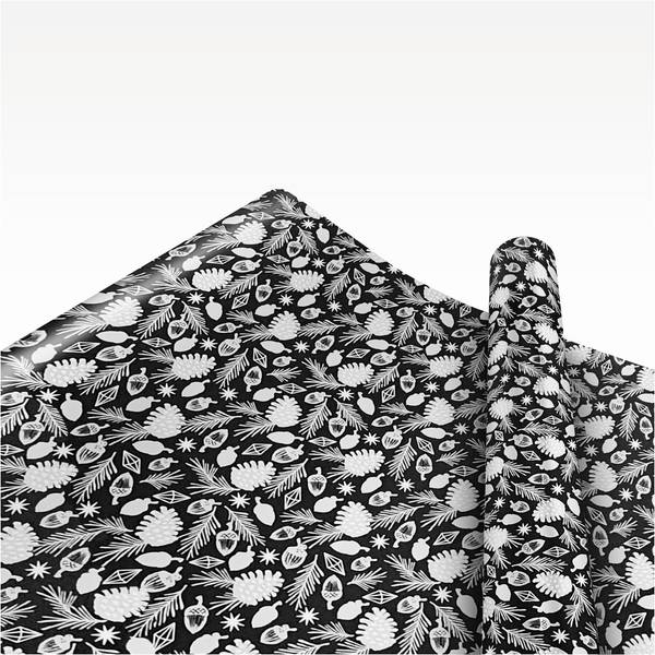 Geschenkpapier PAPERHIT Schwarz - Papier - 57 x 57 x 2500 cm