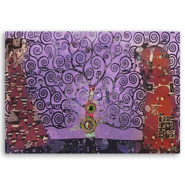 Tableau déco arbre de vie abstraction 100 x 70 cm