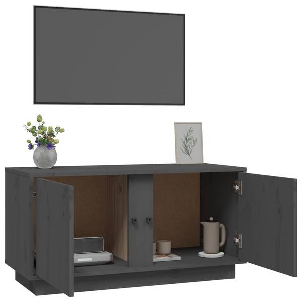 TV-Schrank 3017823 Grau - Kiefer - 80 x 40 x 35 cm