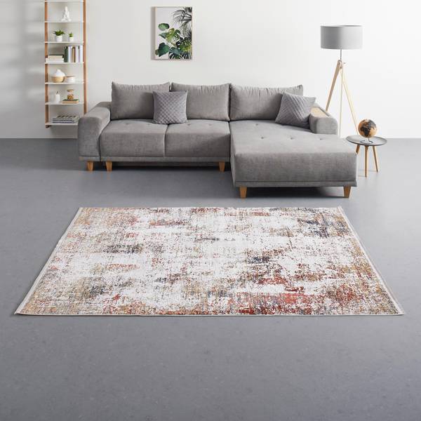 Webteppich FLORENZ 2 Grau - Holzwerkstoff - 160 x 1 x 230 cm