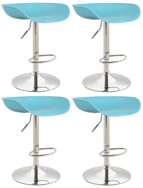 Barhocker Anaheim 4er Set Blau - Kunststoff - 52 x 67 x 43 cm