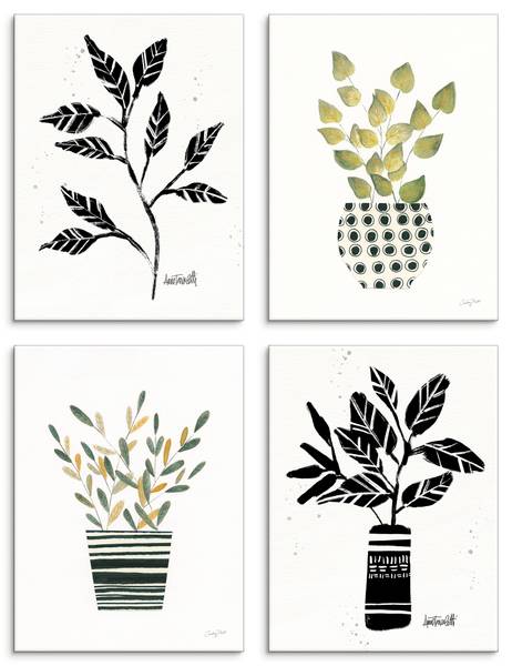 Leinwandbilder Botanical Set 4tlg. 45 x 60 cm