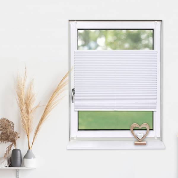 Plissee Basic ohne Bohren Weiß - 115 x 150 cm