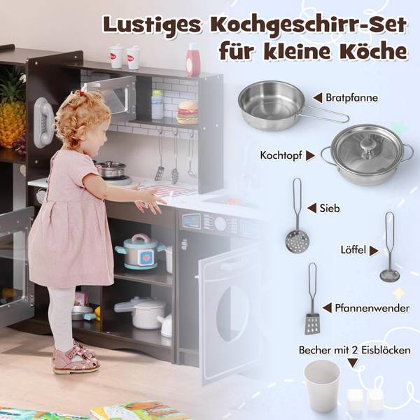 Kinderküche FB32445ORDE Braun - Holzwerkstoff - 29 x 83 x 121 cm