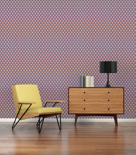 Vliestapete 395382-GU Violett - Fleece - 53 x 850 x 1 cm