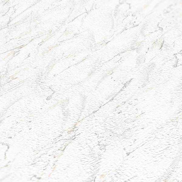 Papiertapete Stone Texture Grau - Weiß - Mischgewebe - 53 x 1005 x 1 cm
