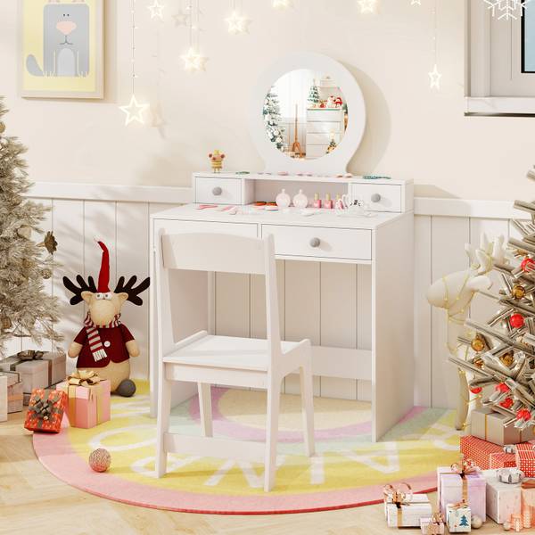 Schminktisch TK32590ITDE Weiß - Holzwerkstoff - 40 x 110 x 70 cm