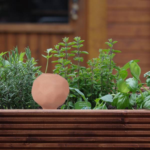 12x Ton Bewässerungskugeln Braun - Keramik - 6 x 11 x 6 cm